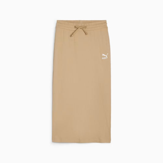 PUMA CLASSICS RIBBED MIDI SKIRT PRAIRIE TAN 624265-83