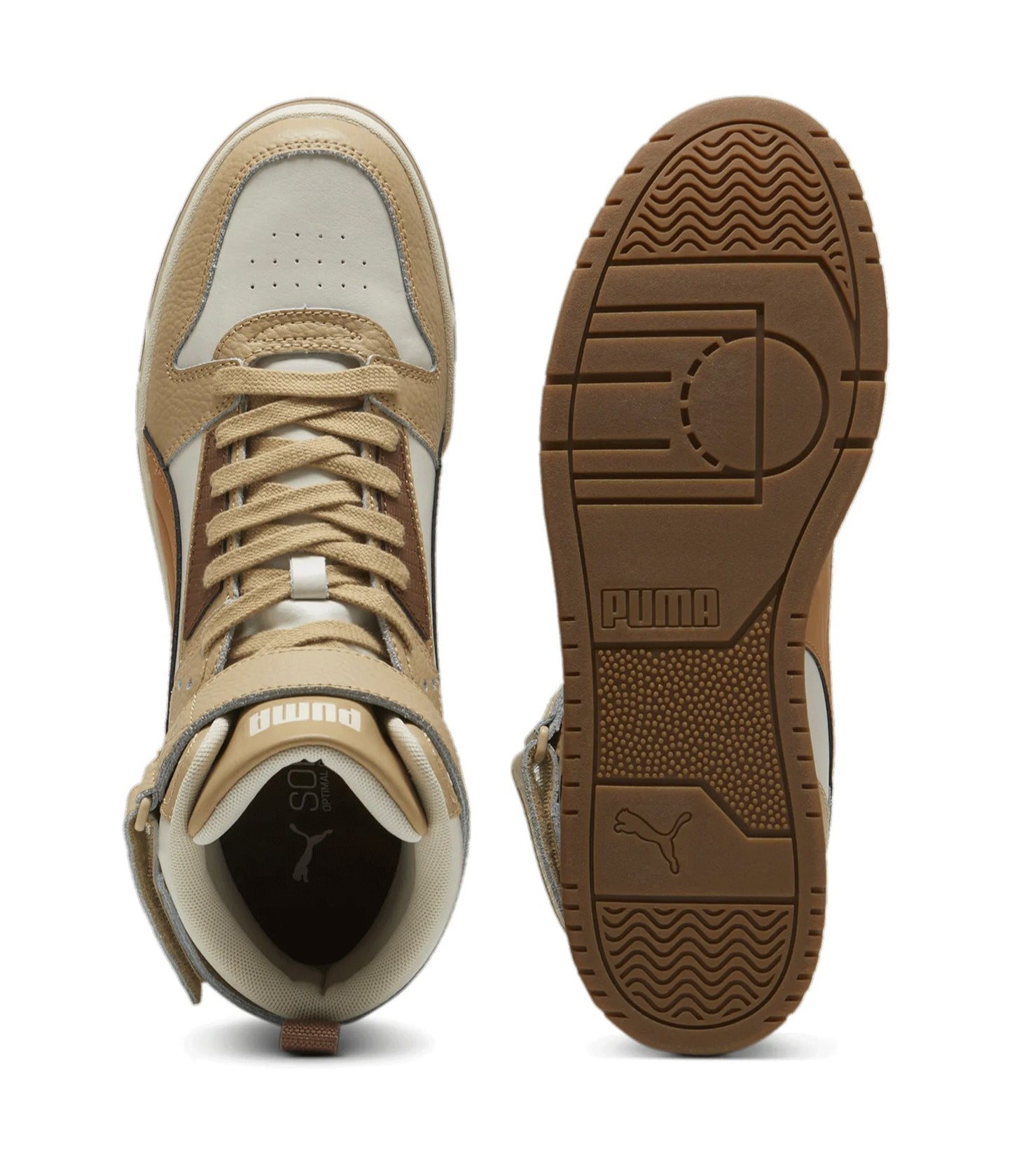 PUMA RBD GAME LTHR ALPINE SNOW-CARAMEL LATTE-HAUTE COFFEE-SAND DUNE 397470-01