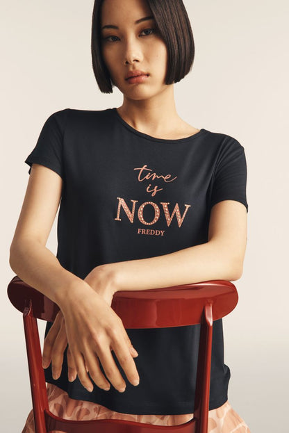 FREDDY T-SHIRT MANICA CORTA ANTHRACITE S25WSDT1-N28