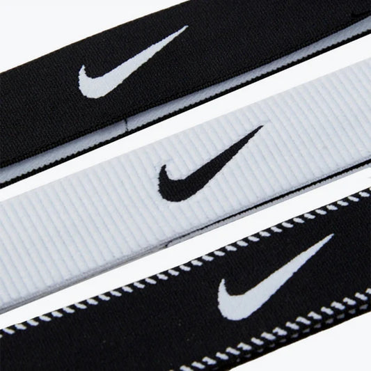 NIKE WIDE HEADBANDS 3PK BK/WH/BK N1011932036OS