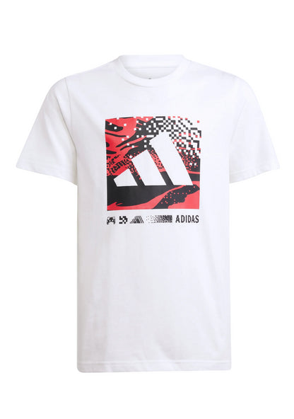 ADIDAS J CAMO LOGO TEE WHITE JD4642