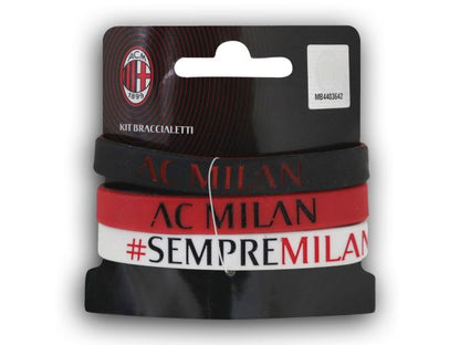 AC MILAN BRACCIALETTI MILAN in gomma rosso/nero SETBRACCIALIMILAN