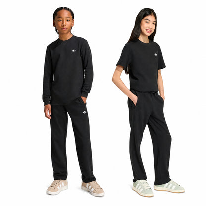 Adidas Pantaloni Bambino Waffle Wide Leg Nero KR9006