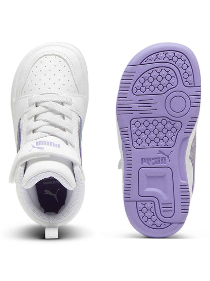 PUMA REBOUND V6 MID BOUNCY SKY AC+ INF PUMA BLACK-LAVENDER ALERT-MAUVED OUT 398727-01