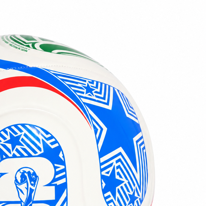 Adidas Pallone da Calcio Adidas World Cup 26 Trionda Club (JD8028) – White/Vivid Red/Glow Blue JD8028 – foto 4