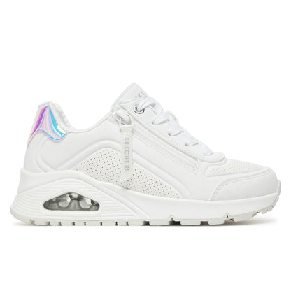 Skechers Uno Gen1 Zip and S Sneakers Bambina Bianche