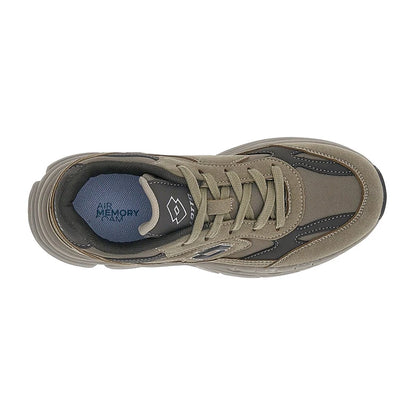 Lotto Boston AMF SUE JR Sneakers Ragazzo Ragazza in Nabuk Verde Dark Olive Grape Leaf Taglie 37-40 223819-EX7