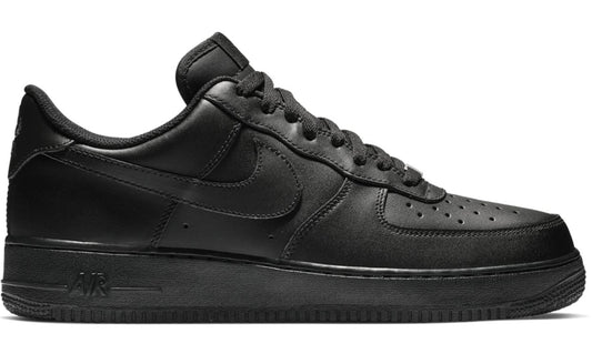 Nike AIR FORCE 1 '07 scarpe in pelle total black uomo nero CW2288-001