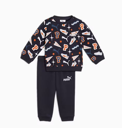 PUMA MINICATS AOP CREW SET FL INF BLUE 689731-16