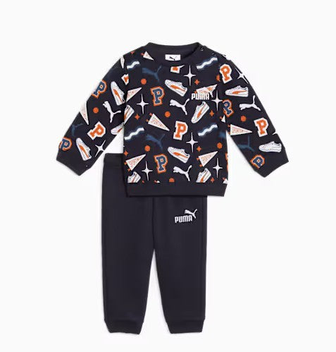 PUMA MINICATS AOP CREW SET FL INF BLUE 689731-16