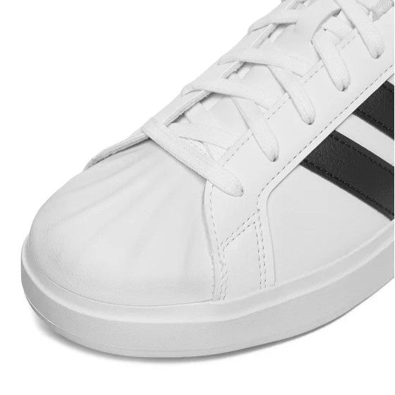 Adidas Streettalk JP8275 – Bianco/Nero, sneakers basse uomo in ecopelle, scarpe casual per tempo libero da abbinare a jeans, pantaloni e look sportivi