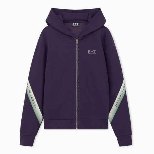 EA7 Emporio Armani Felpa con Cappuccio e Zip 7W001514-UA139 | Donna | Viola