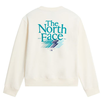 THE NORTH FACE NTF W RETRO TRAIL RELAXED CREW- GRAPHIC WHITE DUNE NF0A8JAUQLI1