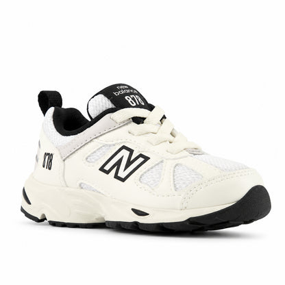 New Balance 878 Infant IV878ST1 – Bianco/Nero | Sneakers primi passi unisex bambino in mesh, scarpe casual per gli outfit quotidiani e il tempo libero