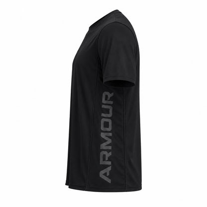 Under Armour UA Tech Utility SS 6013801-001 – T-shirt uomo nera a manica corta in tessuto tecnico traspirante per allenamento, palestra e tempo libero