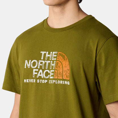 THE NORTH FACE M S/S RUST 2 TEE FOREST OLIVE NF0A87NWPIB1