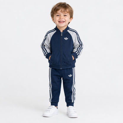 Tuta Adidas SST Tracksuit Bambino Blu Navy Grigio KH0848