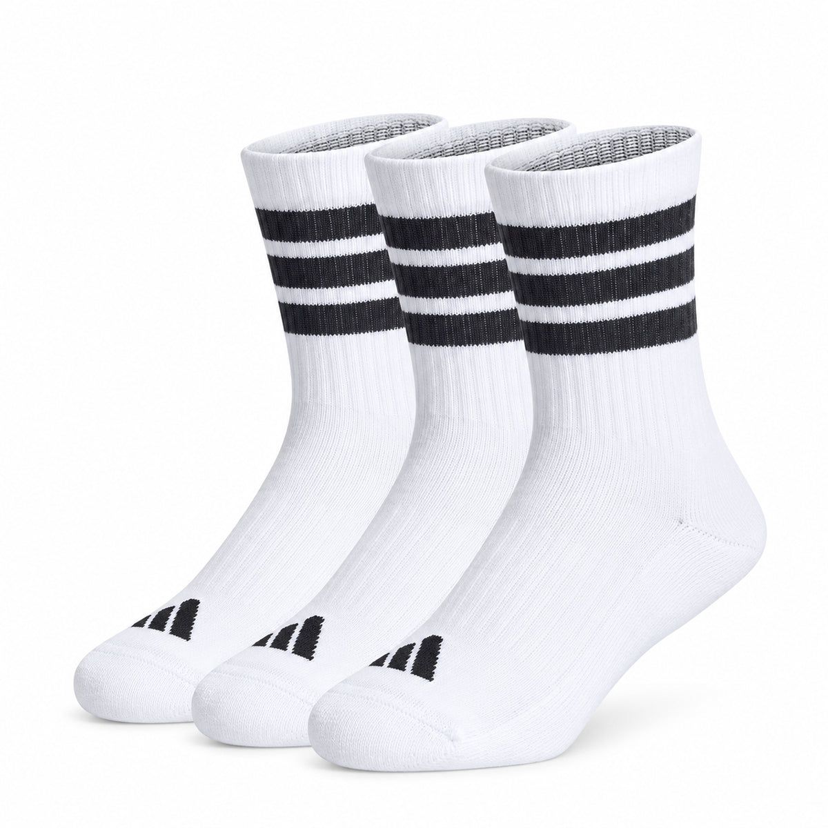 ADIDAS 3-Stripes Cushioned (Confezione da 3 Paia) - White/Black JZ0531