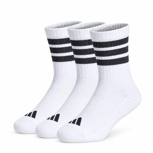 ADIDAS 3-Stripes Cushioned (Confezione da 3 Paia) - White/Black JZ0531