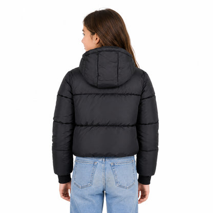 New Balance Unbaffled Puffer Coat Bambina Nero YJ62H2WF