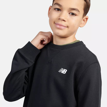 New Balance French Terry Small Crew LAKB0055-BK | Unisex Bambino | Nero