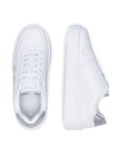 CHAMPION RD18 PLAT CHROMO LOW CUT SHOE WHT/SILVER S11715-WW015