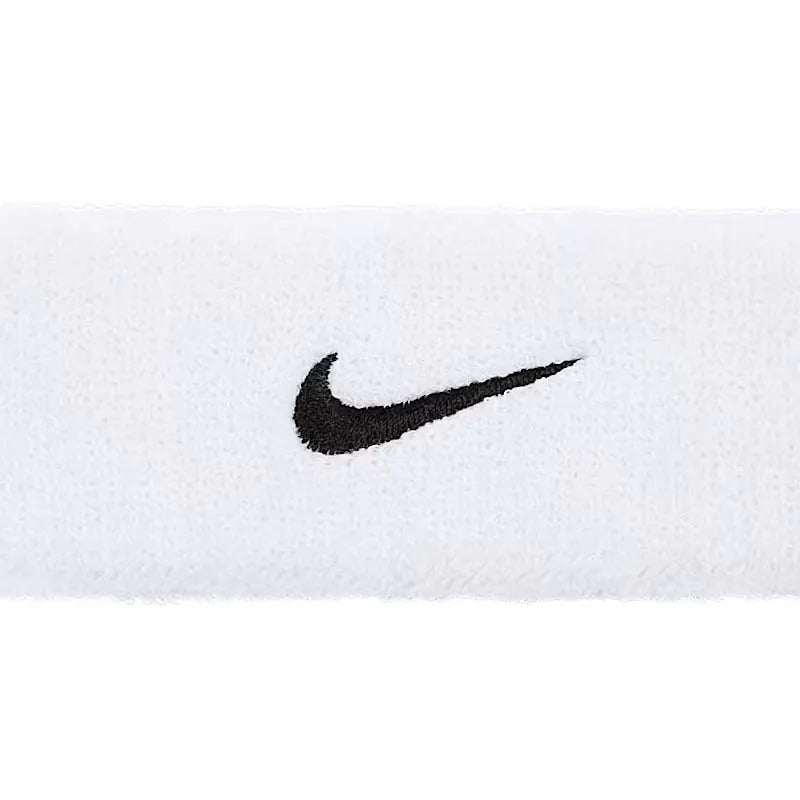 NIKE SWOOSH HEADBAND WH/BK N1012407101OS
