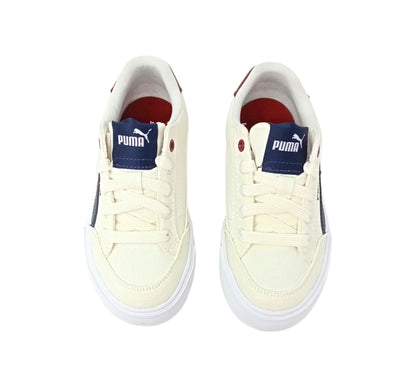 PUMA COURT CLASSIC VULC FS PS WARM WHITE-NAVY-SUGARED ALMOND 396559-01
