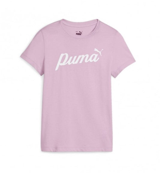 PUMA ESS+ SCRIPT TEE G GRAPE MIST 679402-60