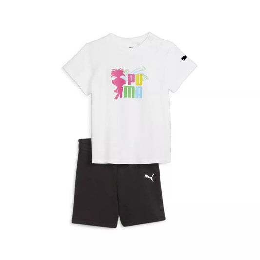 PUMA X TROLLS MINICATS TEE & SHORTS SET WHITE 624839-02