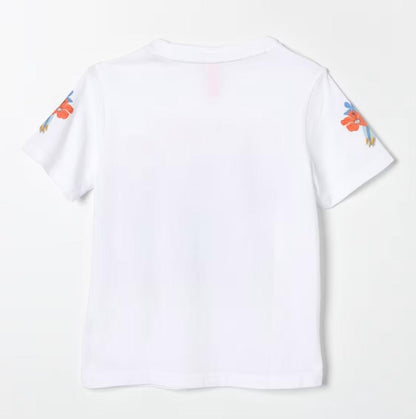 Sun68 BOY'S T-SHIRT ALL OVER PRINT  S/S	BIANCO PANNA/VERDE SCURO T34344-3137