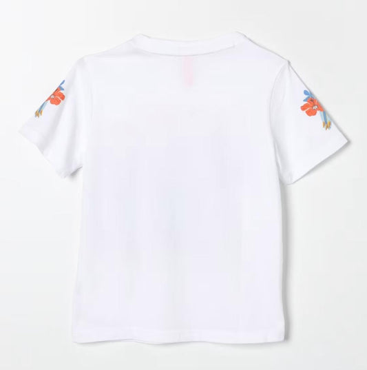 Sun68 BOY'S T-SHIRT ALL OVER PRINT  S/S	BIANCO PANNA/VERDE SCURO T34344-3137