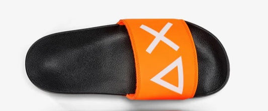 Sun68 BOY'S SLIPPERS LOGO	NERO/ARANCIO FLUO X34301-1164