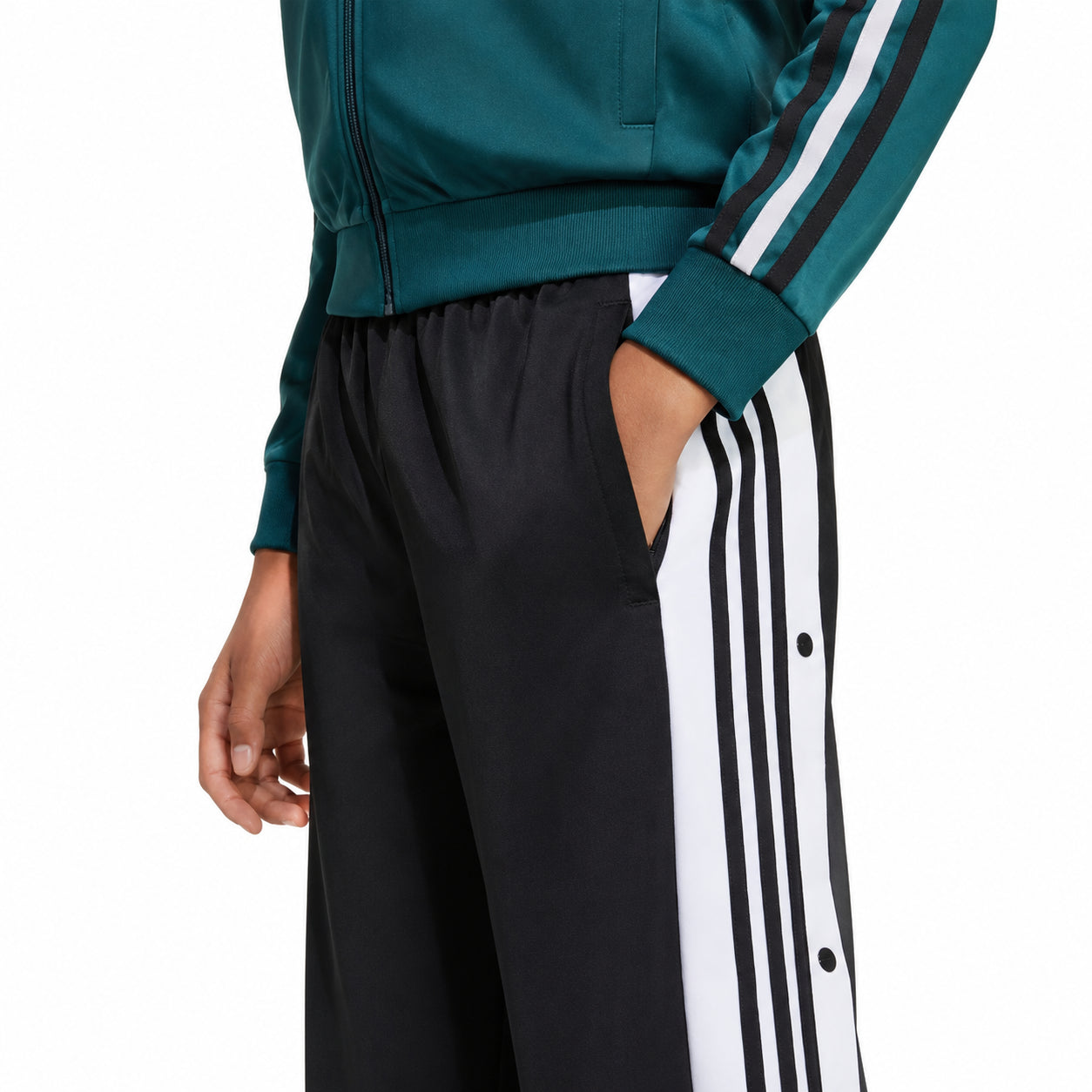 Adidas Pantaloni Bambino Adibreak Nero Bianco KR9119