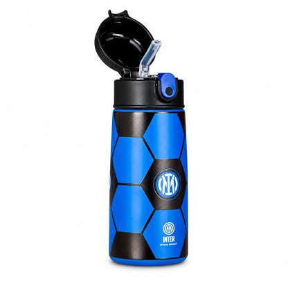 Inter Borraccia Termica 460 ml Ufficiale FC Internazionale Milano in Acciaio Nero Azzurro per Sport Scuola e Tempo Libero Idea Regalo 30F302611