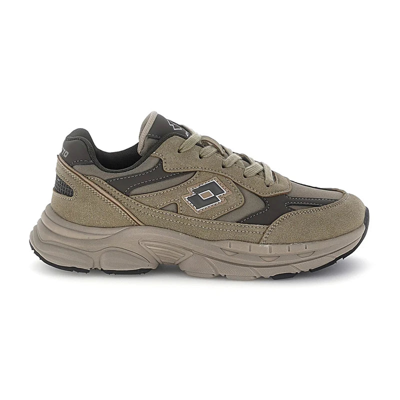 Lotto Boston AMF SUE JR Sneakers Ragazzo Ragazza in Nabuk Verde Dark Olive Grape Leaf Taglie 37-40 223819-EX7