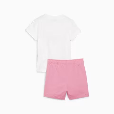 PUMA MINICATS TEE & SHORTS SET FAST PINK 845839-28