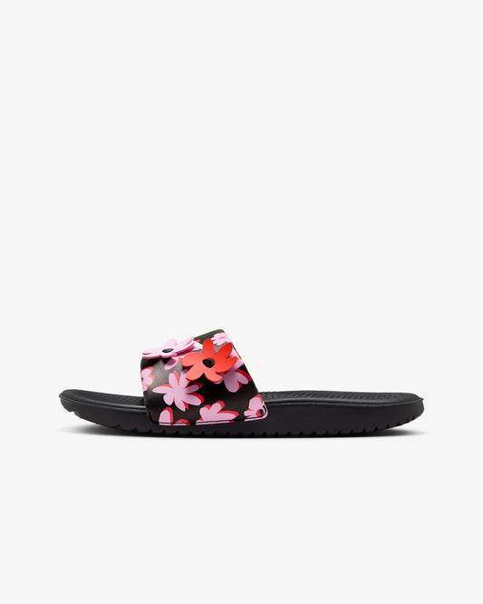 NIKE KAWA SLIDE SE (GS/PS) BLACK/WHITE-PINK RISE-PICANTE RED FJ2872-001