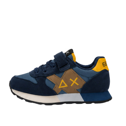 Sun68 Jaki Bicolor Baby Z46322B-07 – Navy | Scarpe sportive neonato e bambino in mesh, sneaker casual dal design bicolore per il tempo libero