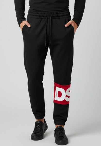 DS2 PANTALONE 100% COTONE NERO FW25217