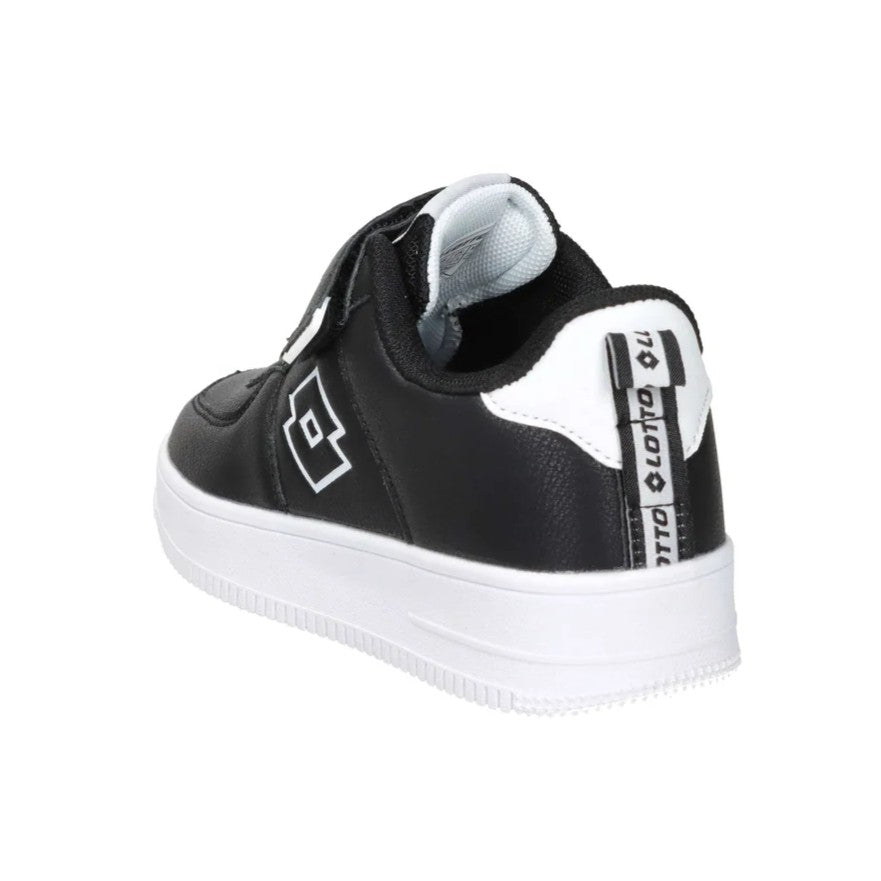 Lotto Sneakers Bambino Bambina Unisex in Pelle Sintetica Nero Bianco Taglie 27-34 223812-2LJ