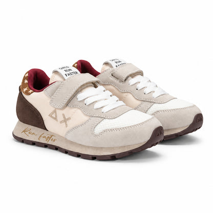 Sun68 Ally Vintage Baby Z46407B-31 – Panna | Scarpe sportive bambina in mesh, sneakers casual dal look delicato per il tempo libero e ogni giorno