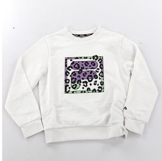 FILA LANGENORLA GRAPHIC CREW SWEAT BRIGHT WHITE FAT0497-10001
