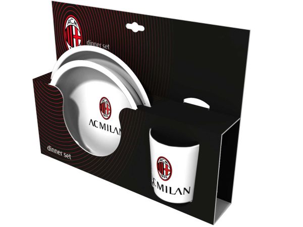 AC MILAN Set piatti + bicchiere Milan MILSET3