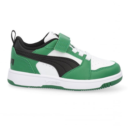 PUMA REBOUND V6 LO AC PS PUMA WHITE-PUMA BLACK-ARCHIVE GREEN 397419-05
