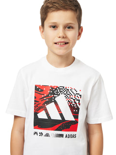 ADIDAS J CAMO LOGO TEE WHITE JD4642