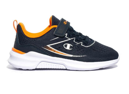 CHAMPION NIMBLE B PS LOW CUT SHOE NNY/ORANGE/SILVER S32746-BS504