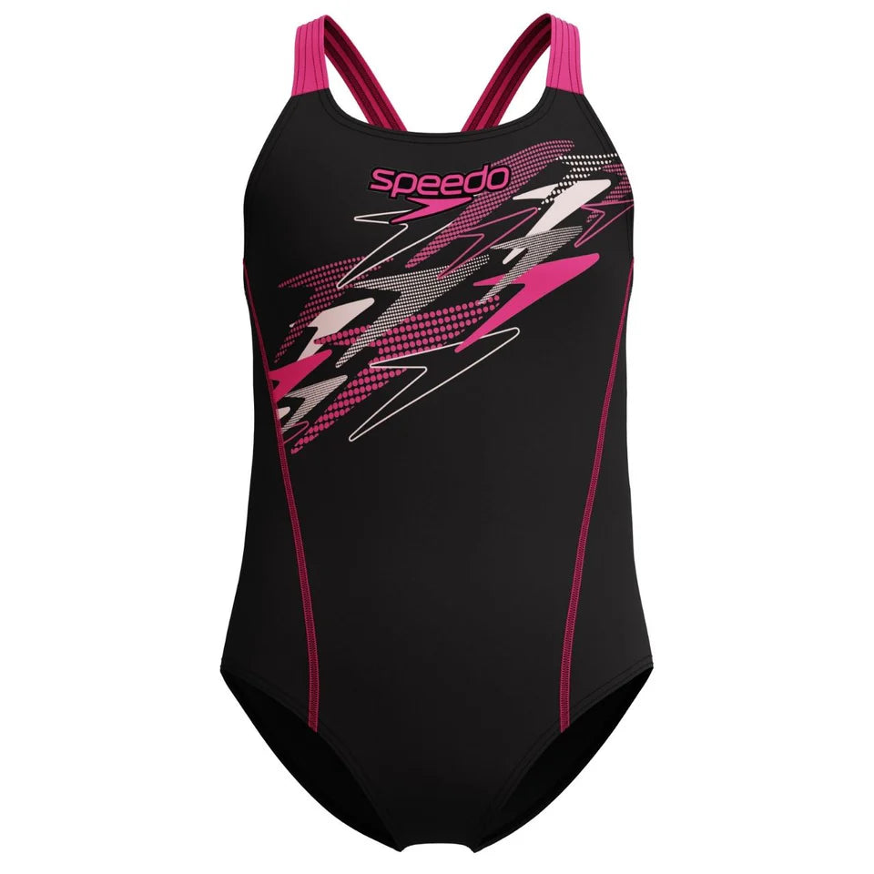 speedo ECO Medley Logo Medalist Swimsuit Girls 8-13458003