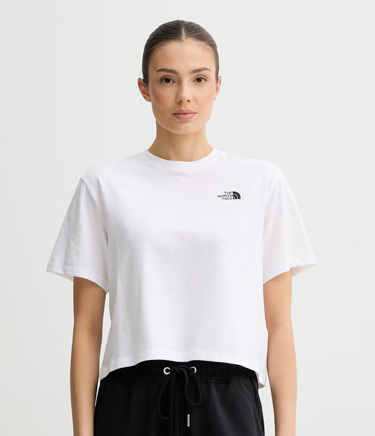 THE NORTH FACE W EVOLUTION SIMPLE DOME CROP RLX SS TEE TNF WHITE NF0A8FDHFN41