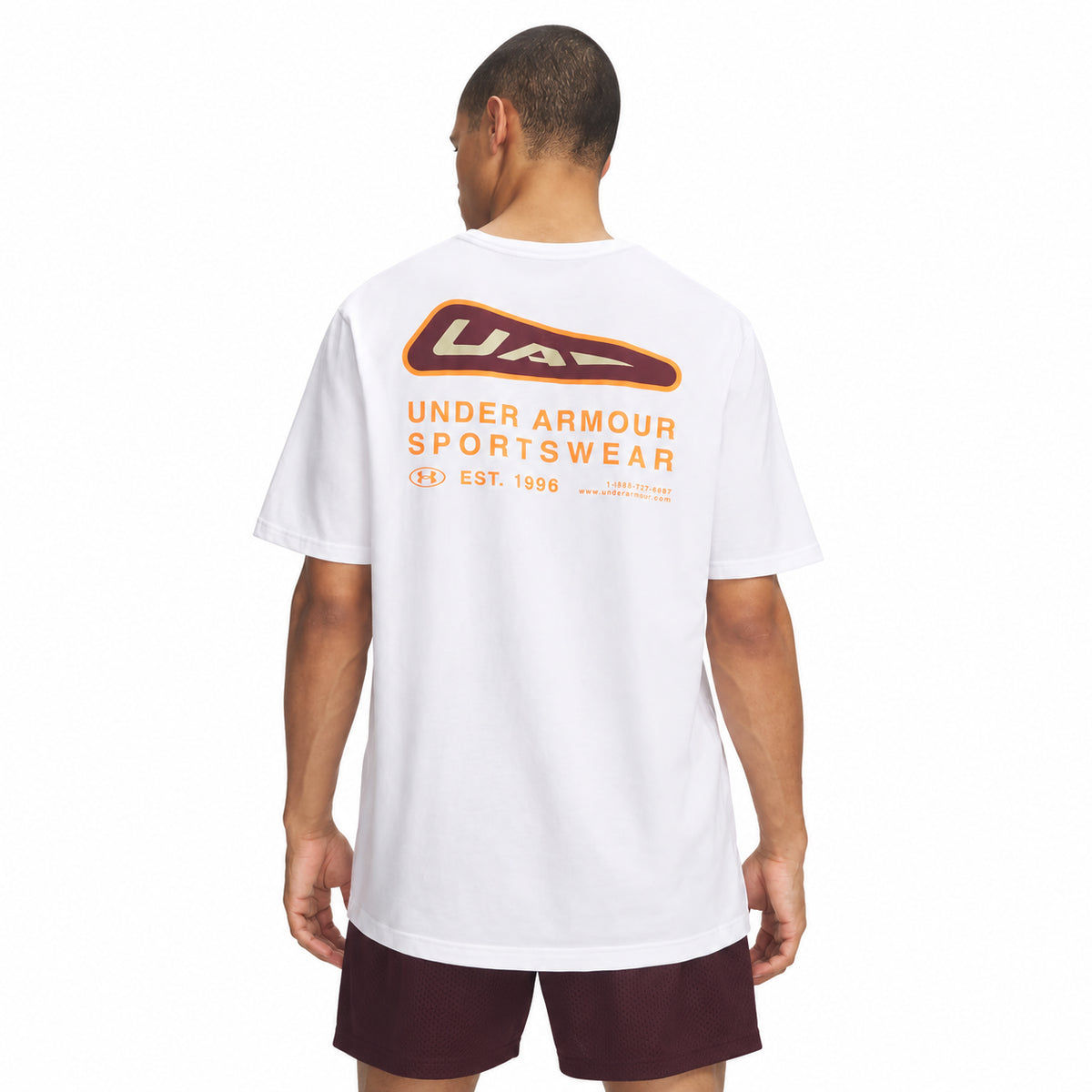 Under Armour UA M 60/40S LC Scorpio SS 6013606-100 2000001078051 – T-Shirt Uomo Bianca in Cotone a Manica Corta per Sport, Allenamento e Tempo Libero, Abbigliamento Sportivo